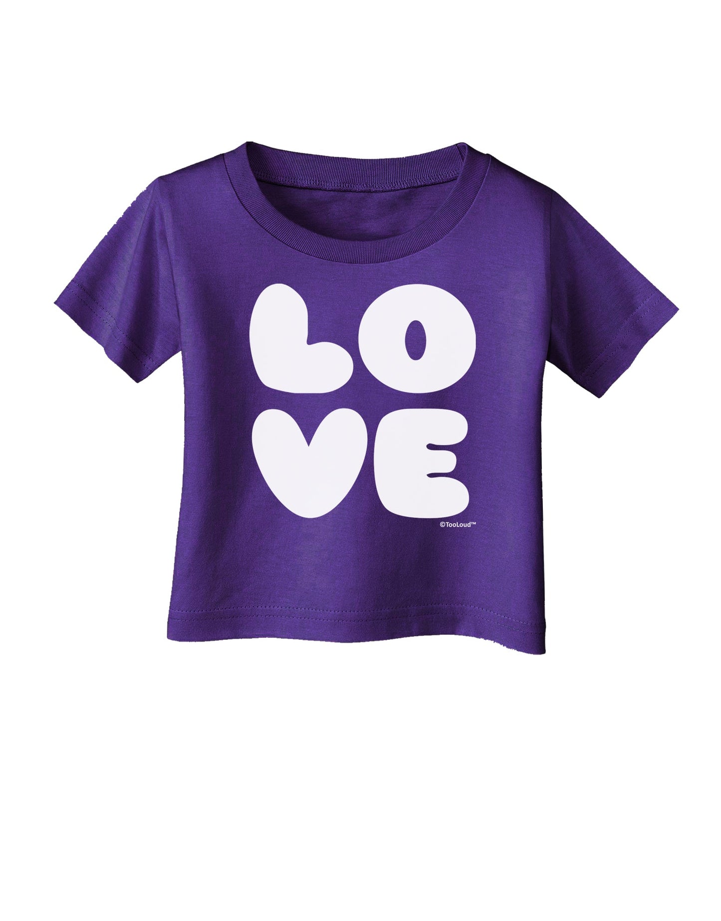 LOVE Text Infant T-Shirt Dark by TooLoud-Infant T-Shirt-TooLoud-Purple-06-Months-Davson Sales