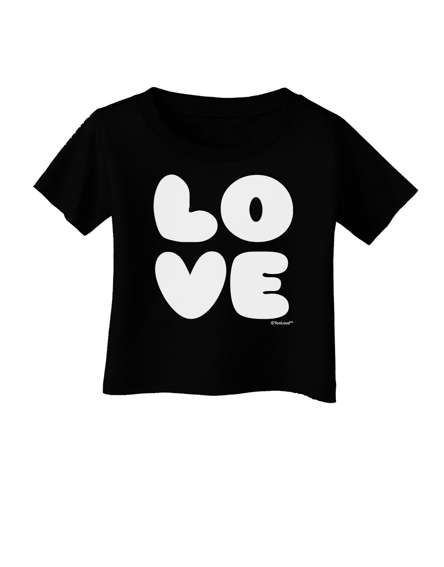 LOVE Text Infant T-Shirt Dark by TooLoud-Infant T-Shirt-TooLoud-Black-06-Months-Davson Sales