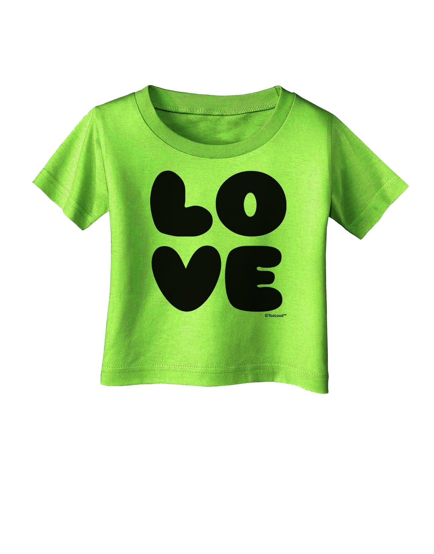 LOVE Text Infant T-Shirt by TooLoud-Infant T-Shirt-TooLoud-Lime-Green-06-Months-Davson Sales