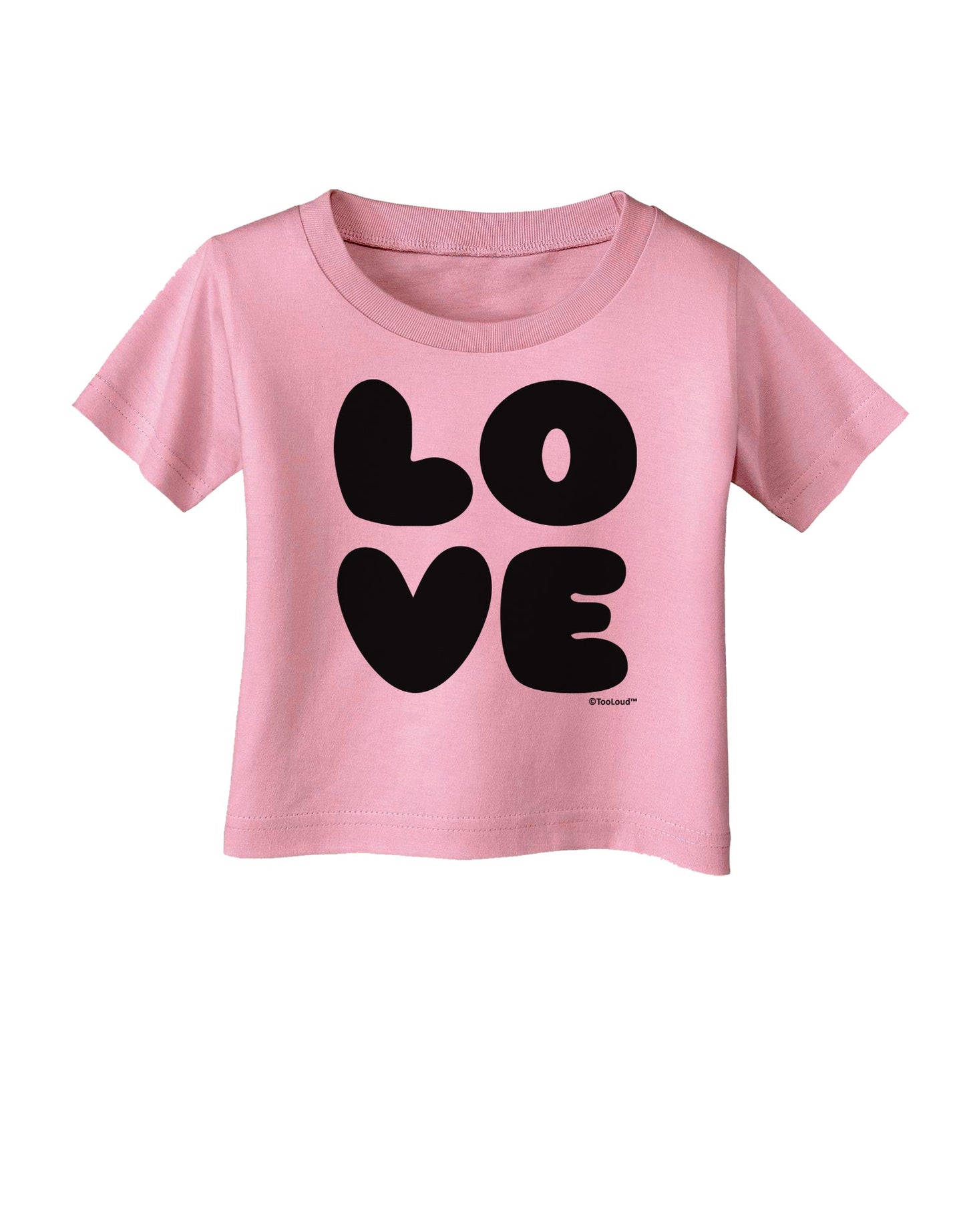 LOVE Text Infant T-Shirt by TooLoud-Infant T-Shirt-TooLoud-Candy-Pink-06-Months-Davson Sales