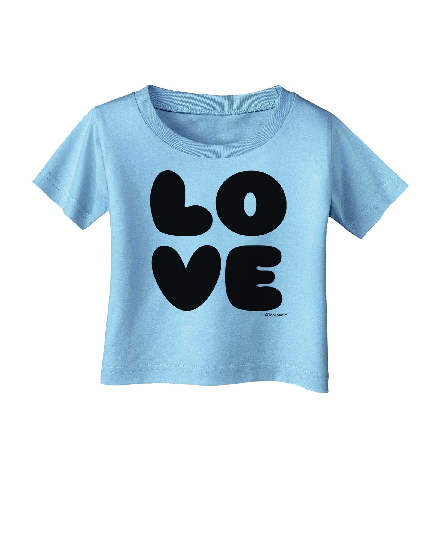 LOVE Text Infant T-Shirt by TooLoud-Infant T-Shirt-TooLoud-Aquatic-Blue-06-Months-Davson Sales