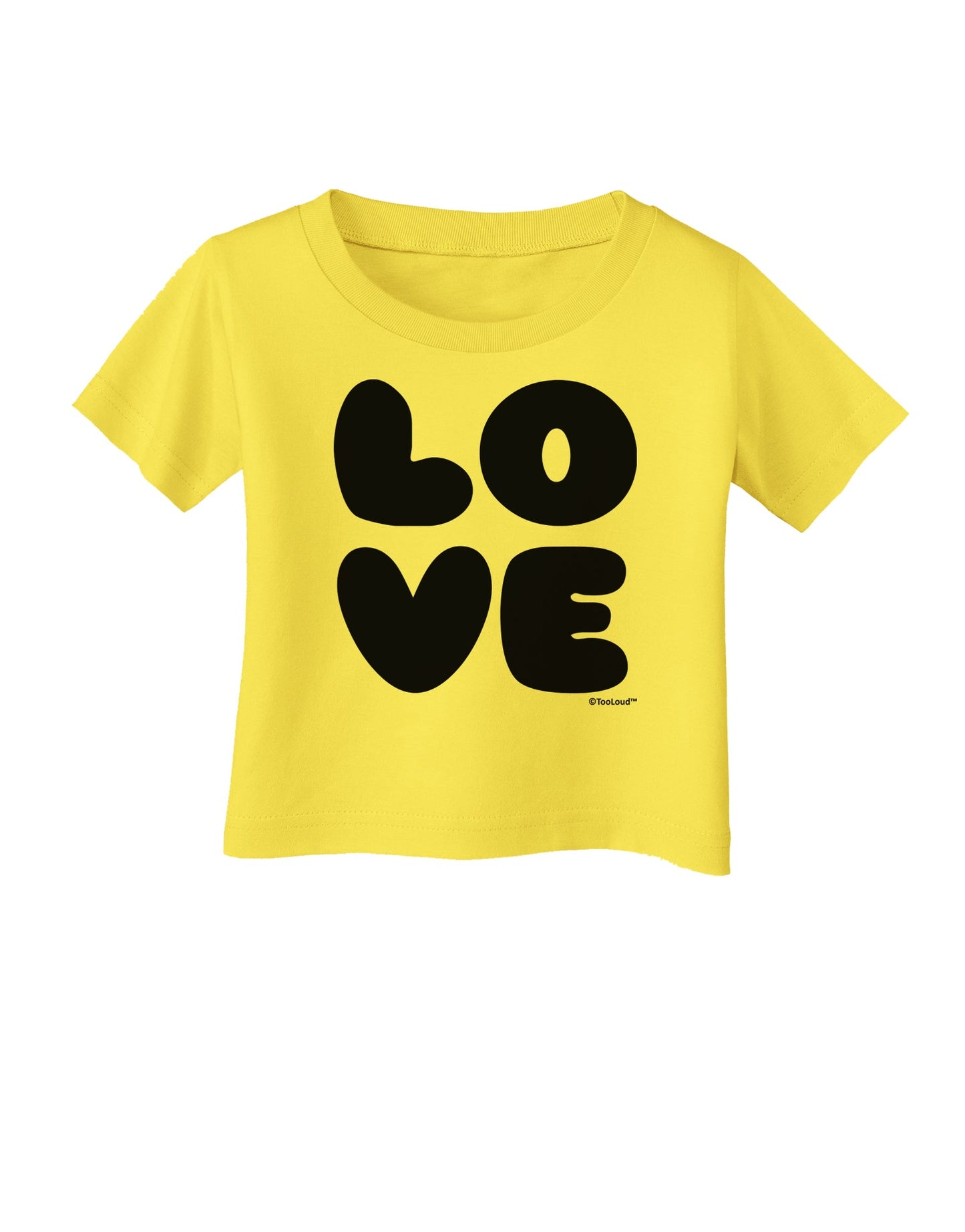 LOVE Text Infant T-Shirt by TooLoud-Infant T-Shirt-TooLoud-Yellow-06-Months-Davson Sales