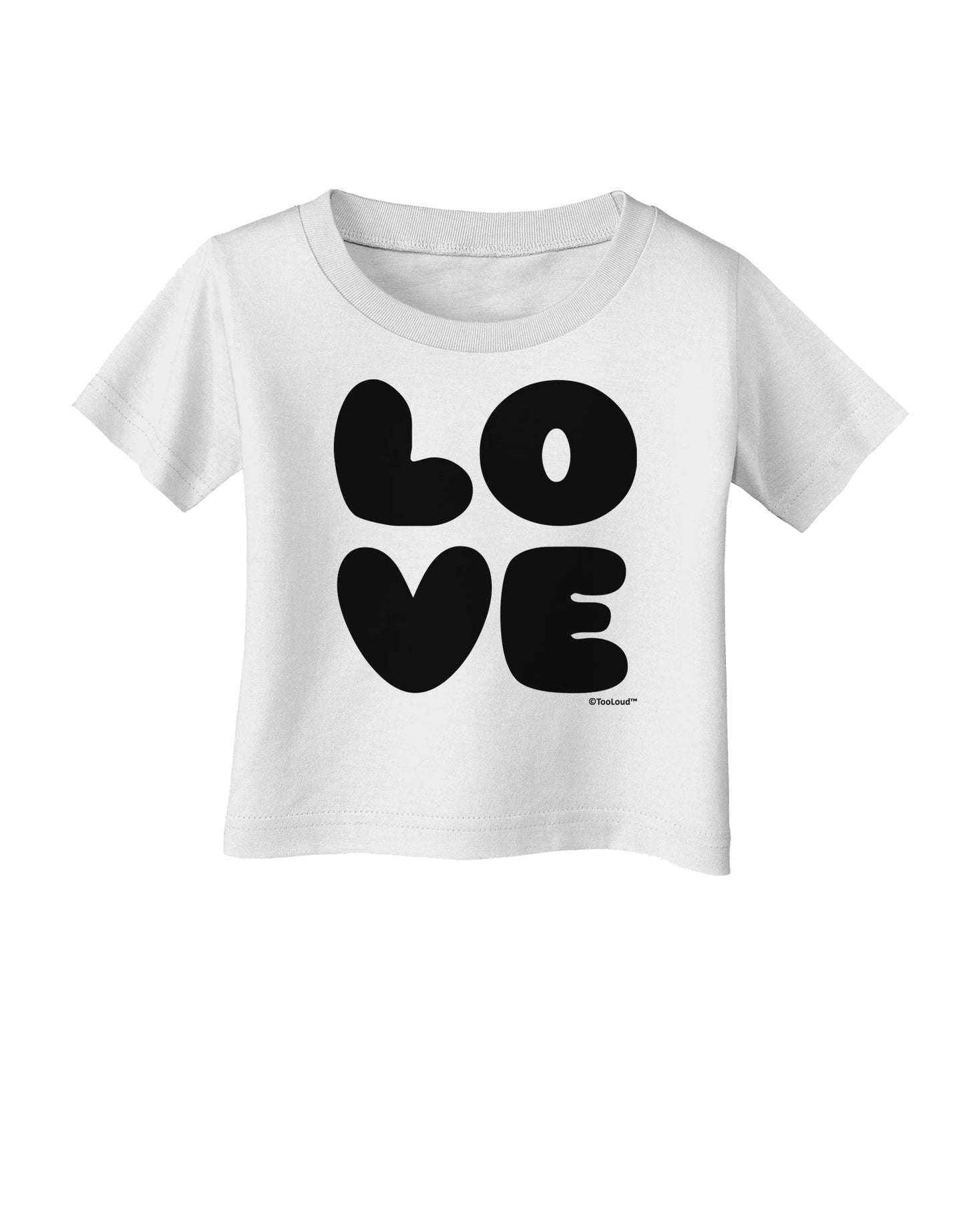LOVE Text Infant T-Shirt by TooLoud-Infant T-Shirt-TooLoud-White-06-Months-Davson Sales