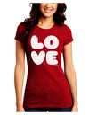 LOVE Text Juniors Crew Dark T-Shirt by TooLoud-T-Shirts Juniors Tops-TooLoud-Red-Juniors Fitted Small-Davson Sales