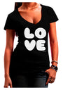 LOVE Text Juniors V-Neck Dark T-Shirt by TooLoud-Womens V-Neck T-Shirts-TooLoud-Black-Juniors Fitted Small-Davson Sales