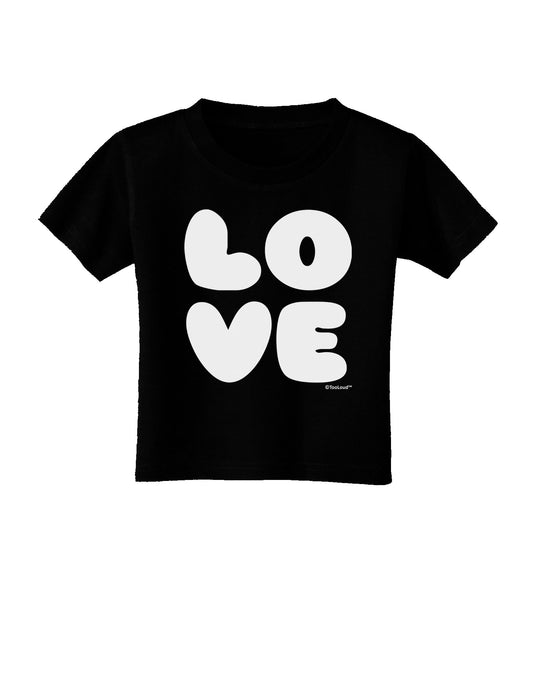 LOVE Text Toddler T-Shirt Dark by TooLoud-Toddler T-Shirt-TooLoud-Black-2T-Davson Sales
