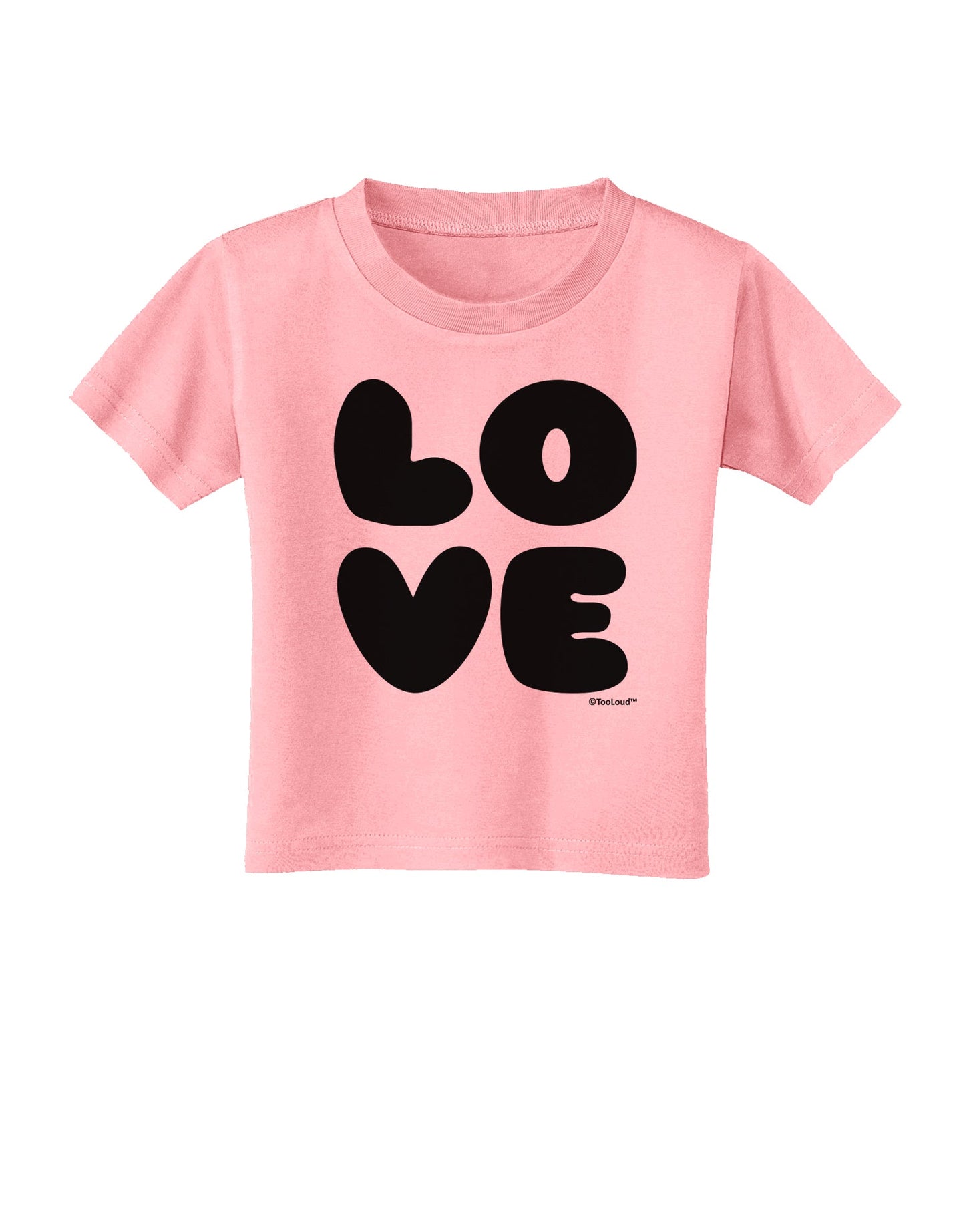 LOVE Text Toddler T-Shirt by TooLoud-Toddler T-Shirt-TooLoud-Candy-Pink-2T-Davson Sales