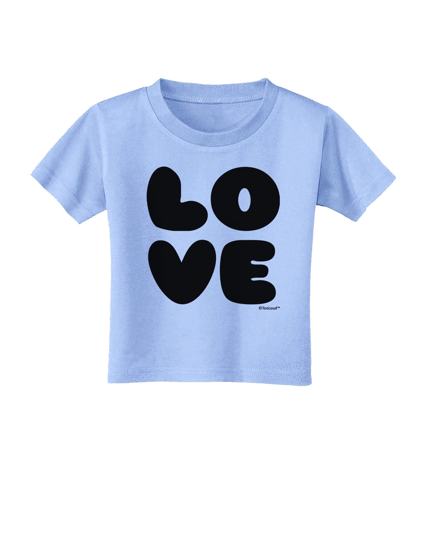 LOVE Text Toddler T-Shirt by TooLoud-Toddler T-Shirt-TooLoud-Aquatic-Blue-2T-Davson Sales