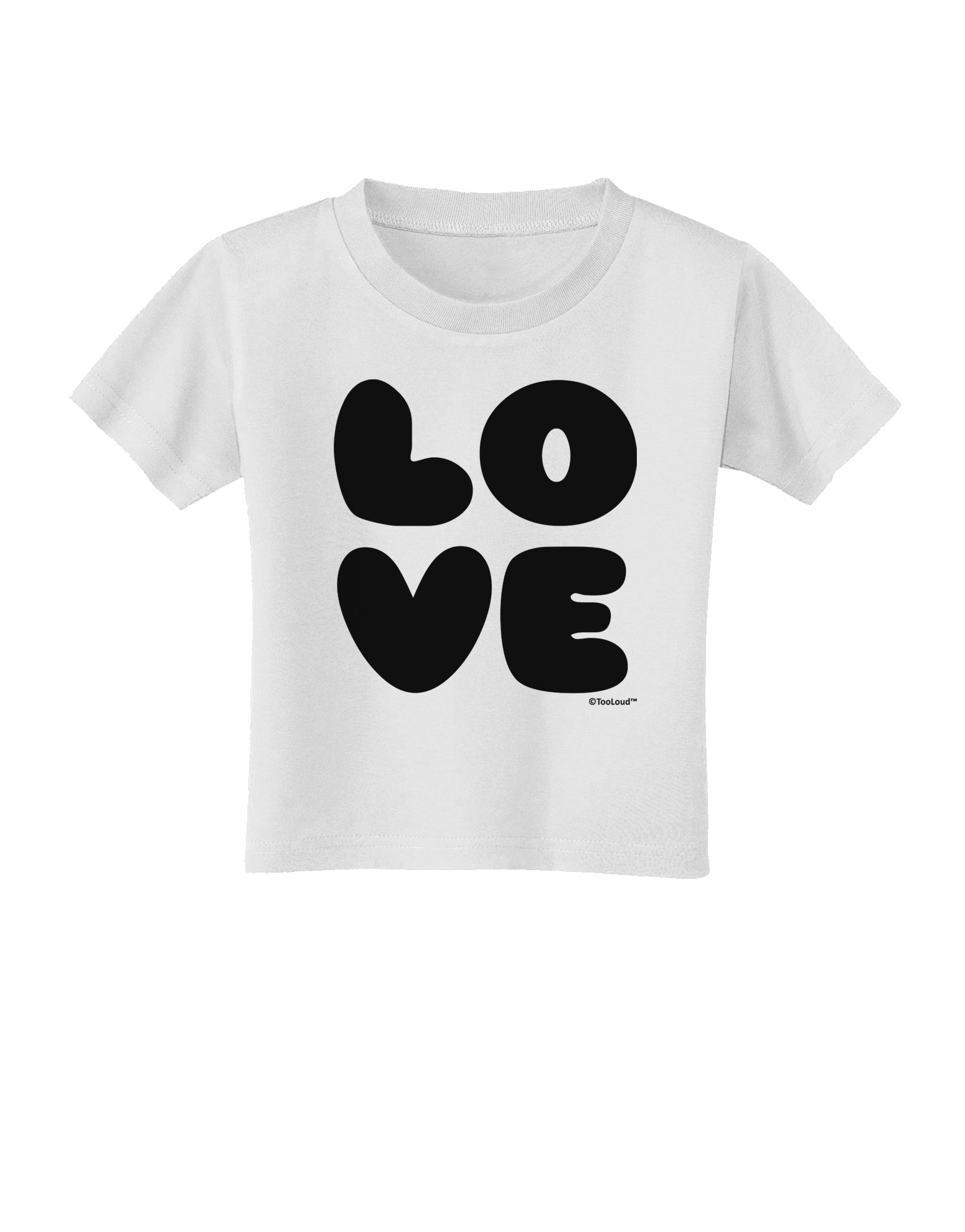LOVE Text Toddler T-Shirt by TooLoud-Toddler T-Shirt-TooLoud-White-2T-Davson Sales
