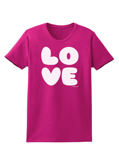 LOVE Text Womens Dark T-Shirt by TooLoud-Womens T-Shirt-TooLoud-Hot-Pink-Small-Davson Sales