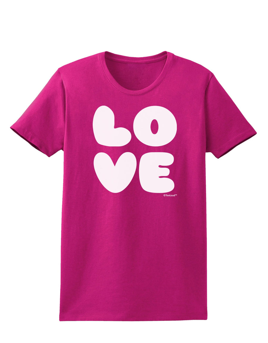 LOVE Text Womens Dark T-Shirt by TooLoud-Womens T-Shirt-TooLoud-Black-X-Small-Davson Sales