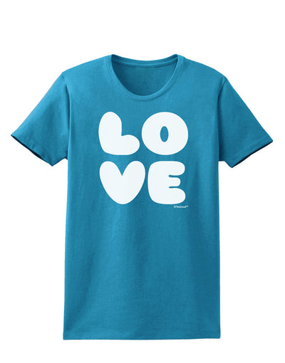 LOVE Text Womens Dark T-Shirt by TooLoud-Womens T-Shirt-TooLoud-Turquoise-X-Small-Davson Sales