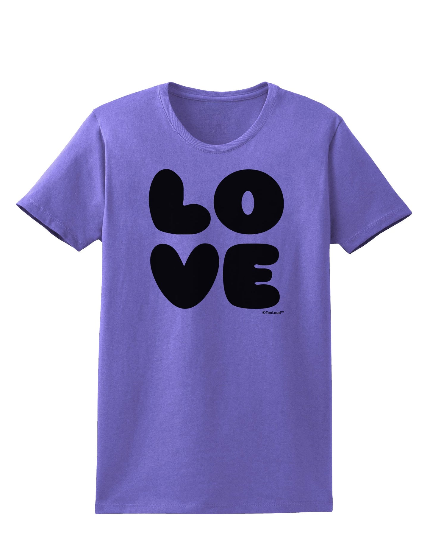 LOVE Text Womens T-Shirt by TooLoud-Womens T-Shirt-TooLoud-Violet-X-Small-Davson Sales