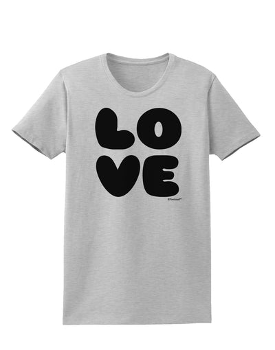 LOVE Text Womens T-Shirt by TooLoud-Womens T-Shirt-TooLoud-AshGray-X-Small-Davson Sales