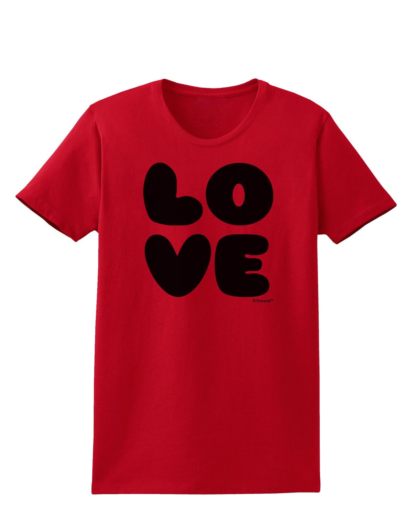 LOVE Text Womens T-Shirt by TooLoud-Womens T-Shirt-TooLoud-Red-X-Small-Davson Sales