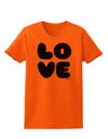 LOVE Text Womens T-Shirt by TooLoud-Womens T-Shirt-TooLoud-Orange-X-Small-Davson Sales