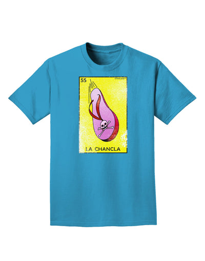 La Chancla Loteria Distressed Adult Dark T-Shirt-Mens T-Shirt-TooLoud-Turquoise-Small-Davson Sales