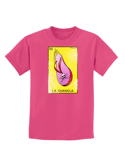 La Chancla Loteria Distressed Childrens Dark T-Shirt-Childrens T-Shirt-TooLoud-Sangria-X-Small-Davson Sales