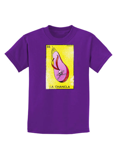 La Chancla Loteria Distressed Childrens Dark T-Shirt-Childrens T-Shirt-TooLoud-Purple-X-Small-Davson Sales