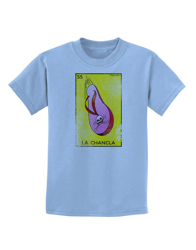 La Chancla Loteria Distressed Childrens T-Shirt-Childrens T-Shirt-TooLoud-Light-Blue-X-Small-Davson Sales