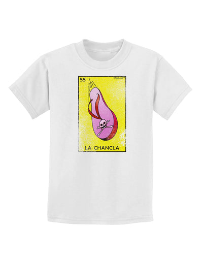 La Chancla Loteria Distressed Childrens T-Shirt-Childrens T-Shirt-TooLoud-White-X-Small-Davson Sales