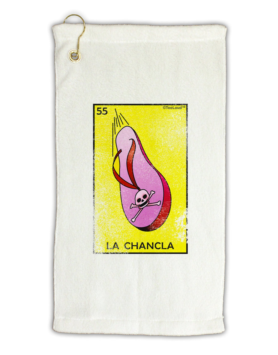 La Chancla Loteria Distressed Micro Terry Gromet Golf Towel 16 x 25 inch by TooLoud-Golf Towel-TooLoud-White-Davson Sales