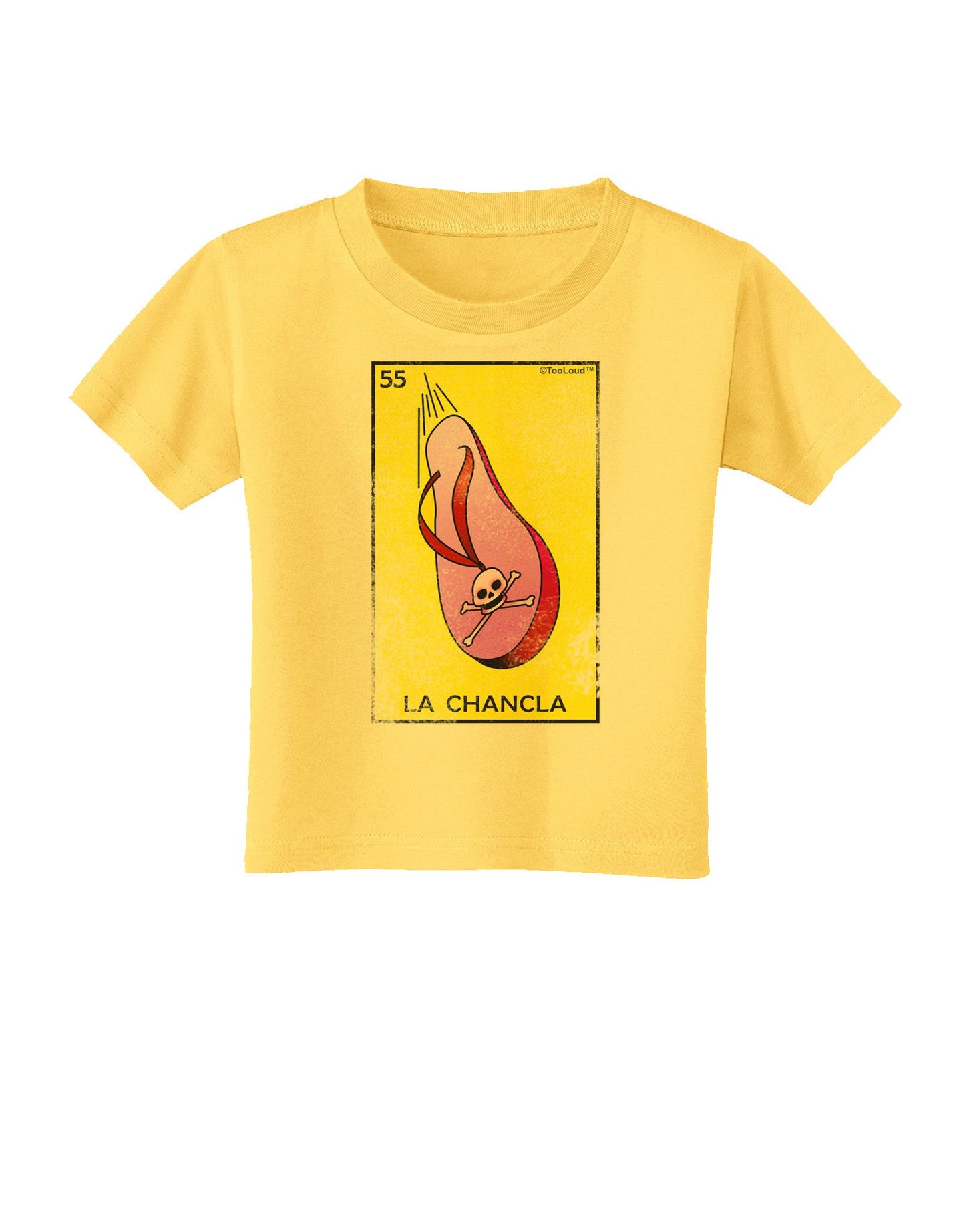 La Chancla Loteria Distressed Toddler T-Shirt-Toddler T-Shirt-TooLoud-Yellow-2T-Davson Sales