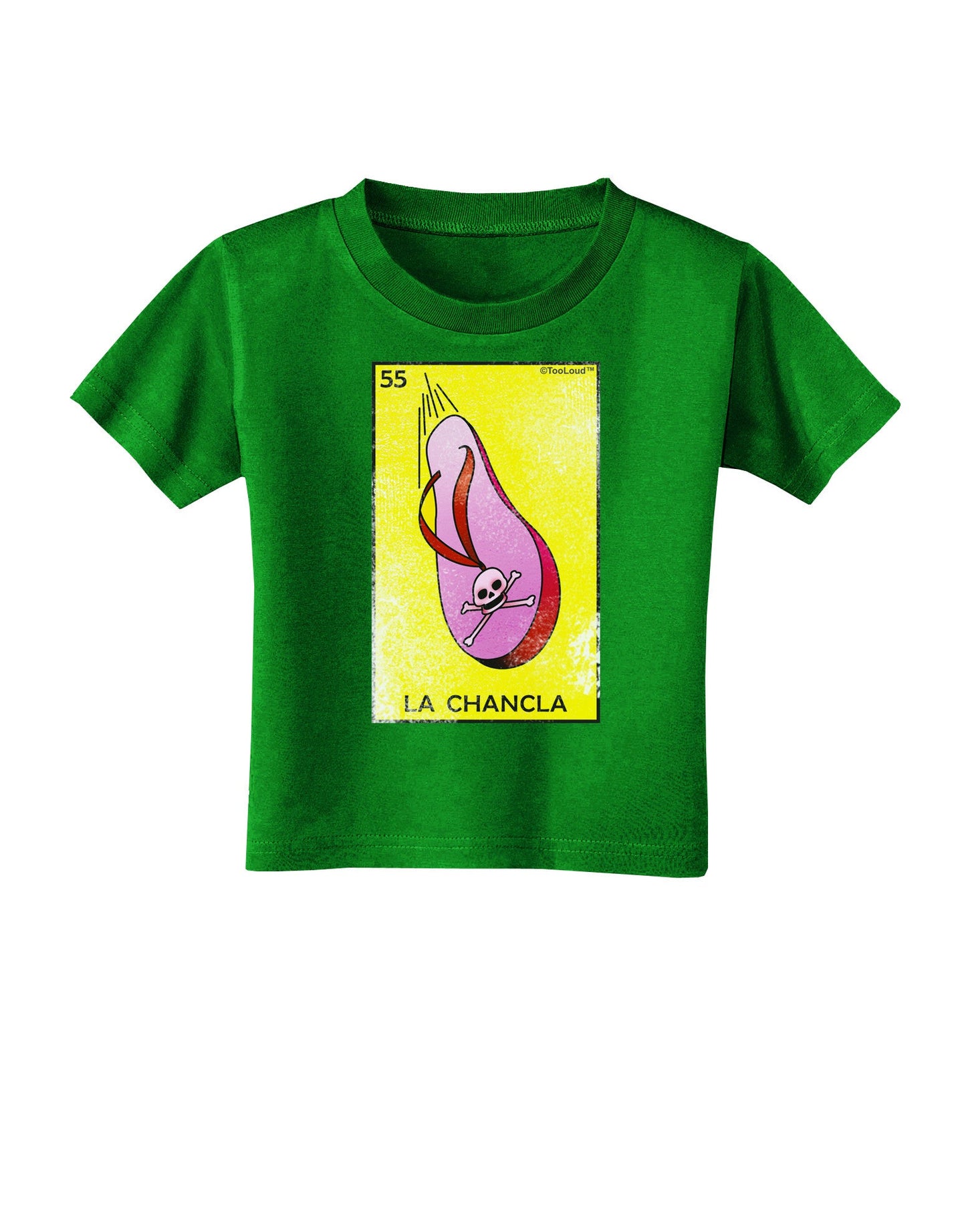La Chancla Loteria Distressed Toddler T-Shirt Dark by-Toddler T-Shirt-TooLoud-Clover-Green-2T-Davson Sales