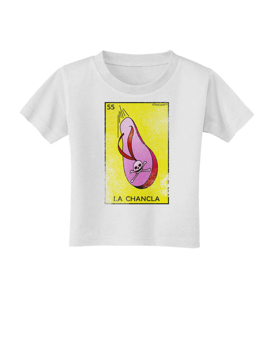 La Chancla Loteria Distressed Toddler T-Shirt-Toddler T-Shirt-TooLoud-White-2T-Davson Sales
