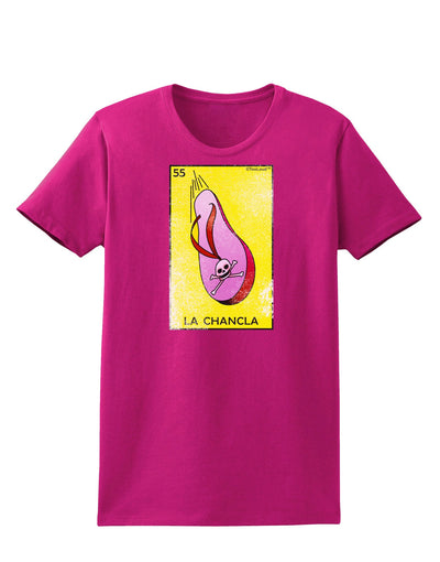 La Chancla Loteria Distressed Womens Dark T-Shirt-TooLoud-Hot-Pink-Small-Davson Sales