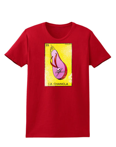 La Chancla Loteria Distressed Womens Dark T-Shirt-TooLoud-Red-X-Small-Davson Sales