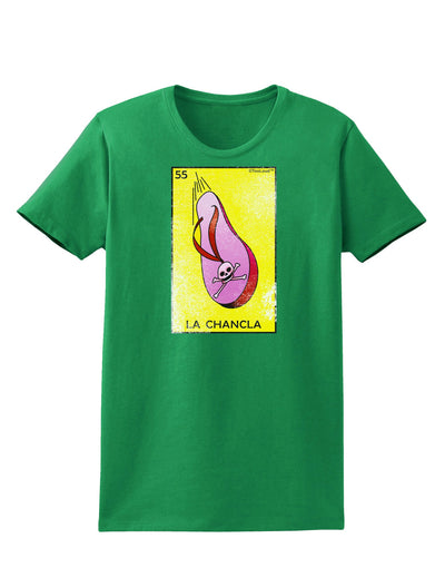 La Chancla Loteria Distressed Womens Dark T-Shirt-TooLoud-Kelly-Green-X-Small-Davson Sales