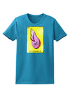 La Chancla Loteria Distressed Womens Dark T-Shirt-TooLoud-Turquoise-X-Small-Davson Sales