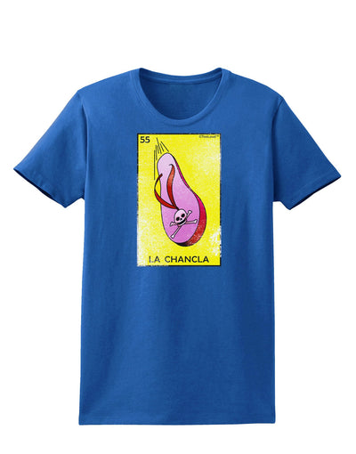 La Chancla Loteria Distressed Womens Dark T-Shirt-TooLoud-Royal-Blue-X-Small-Davson Sales