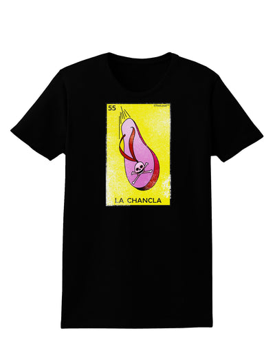 La Chancla Loteria Distressed Womens Dark T-Shirt-TooLoud-Black-X-Small-Davson Sales