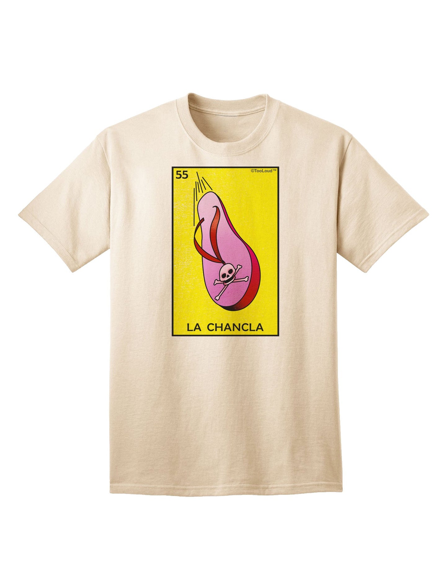 La Chancla Loteria Solid Adult T-Shirt-Mens T-Shirt-TooLoud-Natural-Small-Davson Sales