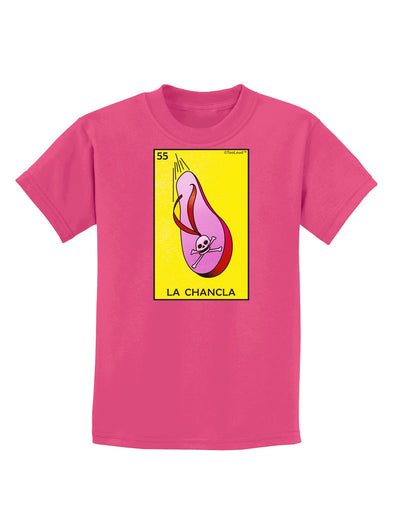 La Chancla Loteria Solid Childrens Dark T-Shirt-Childrens T-Shirt-TooLoud-Sangria-X-Small-Davson Sales