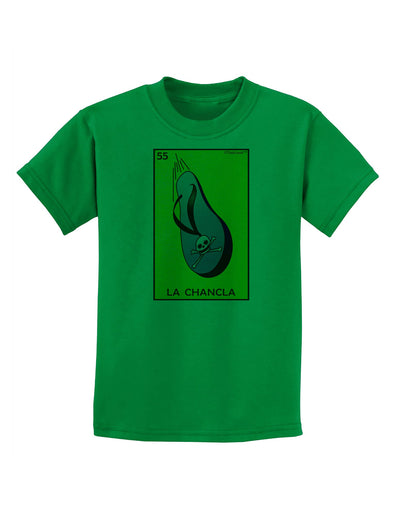 La Chancla Loteria Solid Childrens T-Shirt-Childrens T-Shirt-TooLoud-Kelly-Green-X-Small-Davson Sales