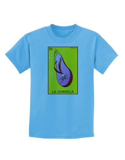 La Chancla Loteria Solid Childrens T-Shirt-Childrens T-Shirt-TooLoud-Aquatic-Blue-X-Small-Davson Sales