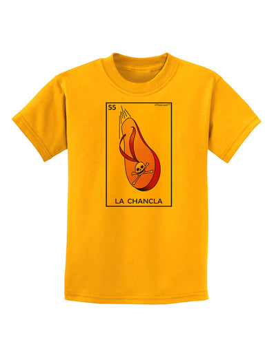 La Chancla Loteria Solid Childrens T-Shirt-Childrens T-Shirt-TooLoud-Gold-X-Small-Davson Sales