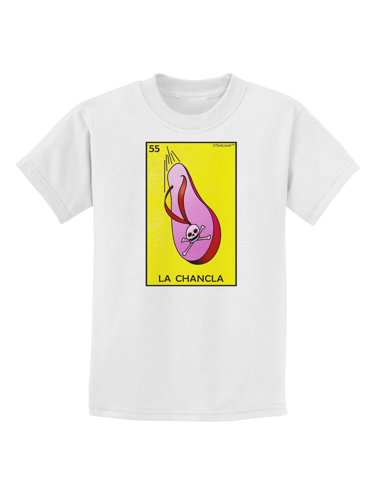 La Chancla Loteria Solid Childrens T-Shirt-Childrens T-Shirt-TooLoud-White-X-Small-Davson Sales