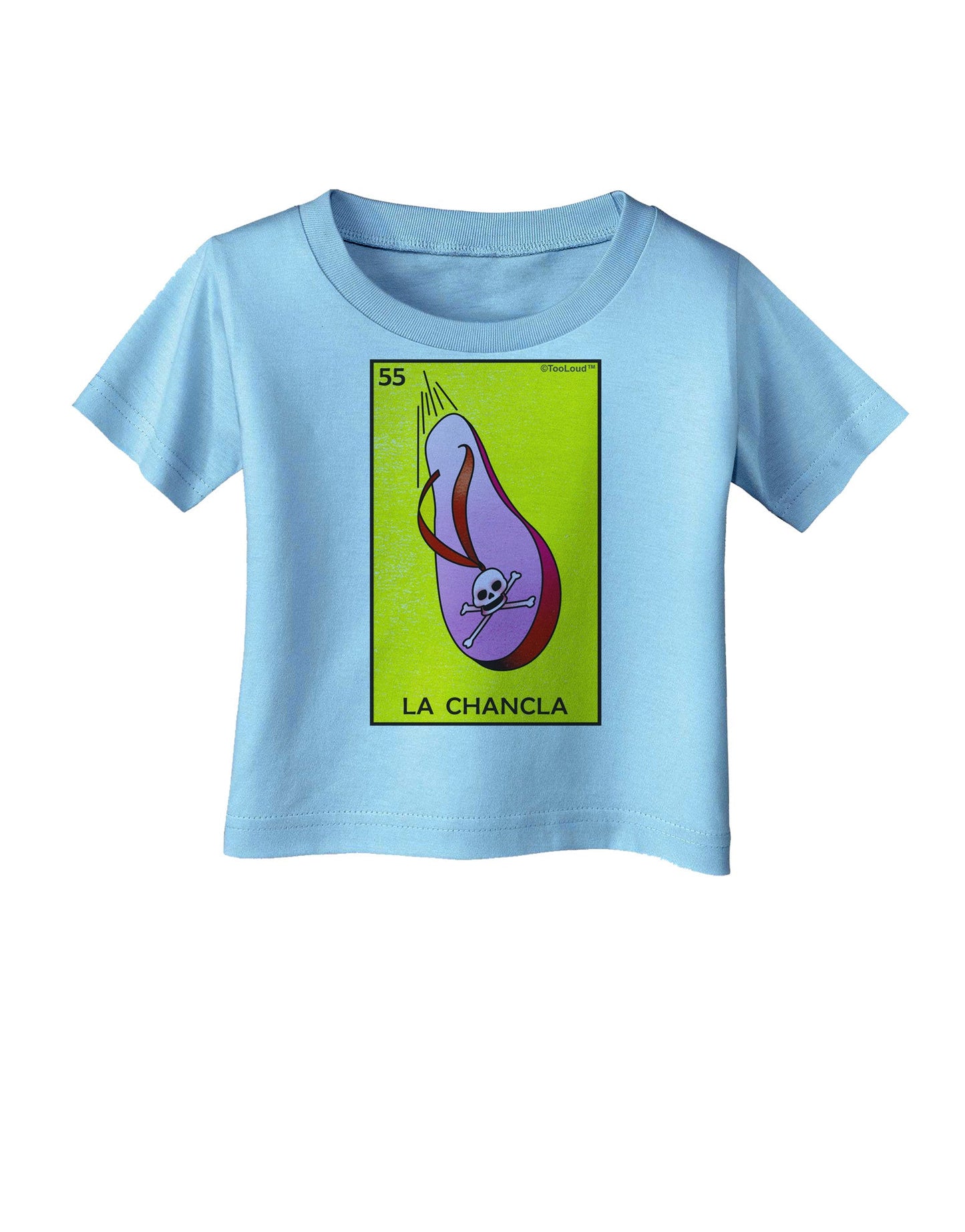 La Chancla Loteria Solid Infant T-Shirt-Infant T-Shirt-TooLoud-Aquatic-Blue-06-Months-Davson Sales