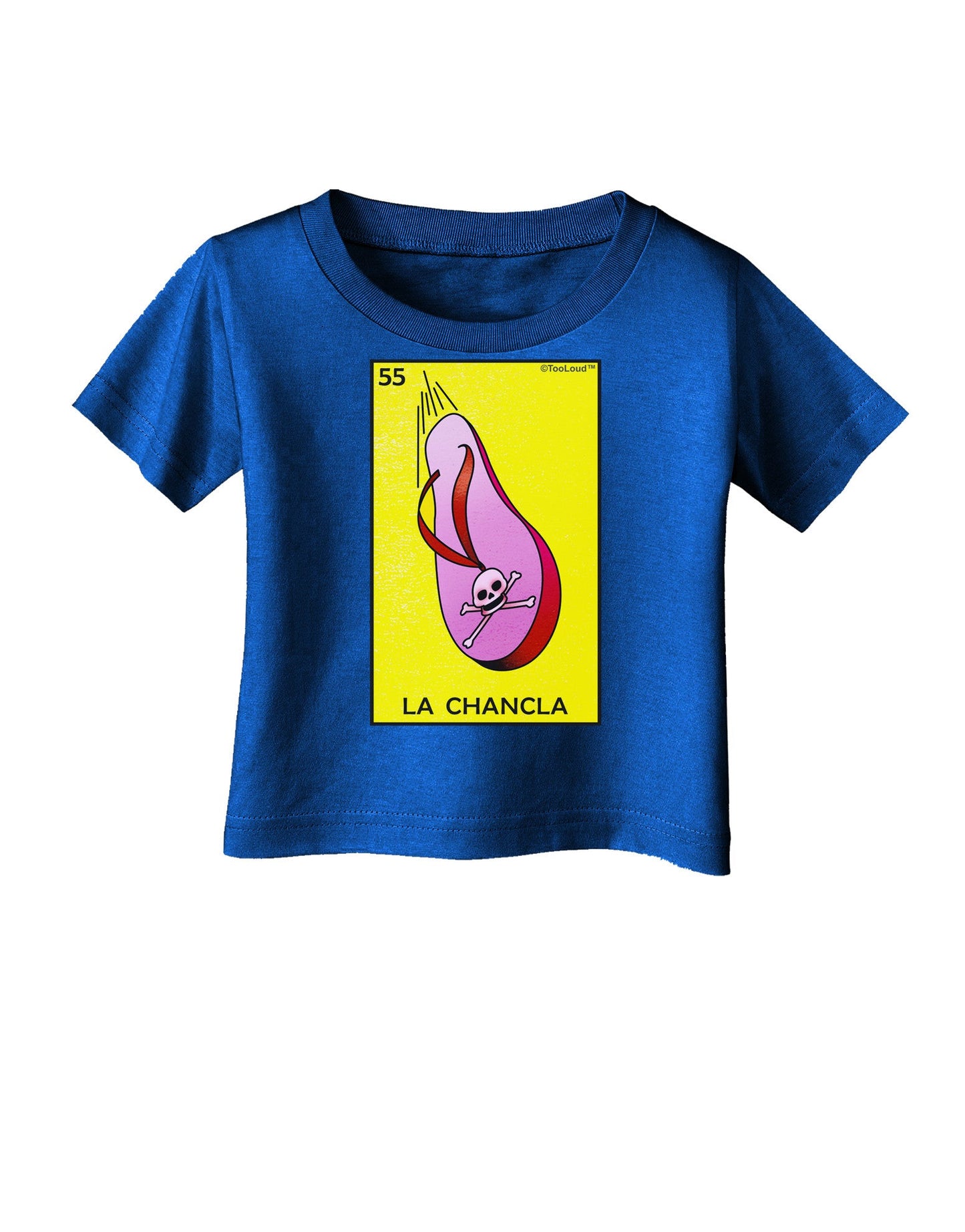 La Chancla Loteria Solid Infant T-Shirt Dark by-Infant T-Shirt-TooLoud-Royal-Blue-06-Months-Davson Sales