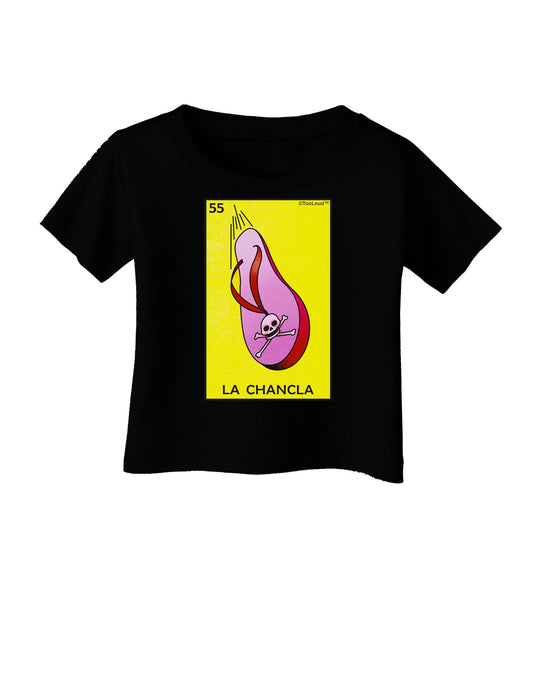 La Chancla Loteria Solid Infant T-Shirt Dark by-Infant T-Shirt-TooLoud-Black-06-Months-Davson Sales