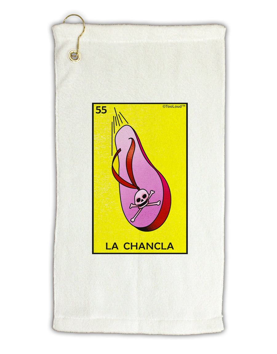 La Chancla Loteria Solid Micro Terry Gromet Golf Towel 16 x 25 inch by TooLoud-Golf Towel-TooLoud-White-Davson Sales