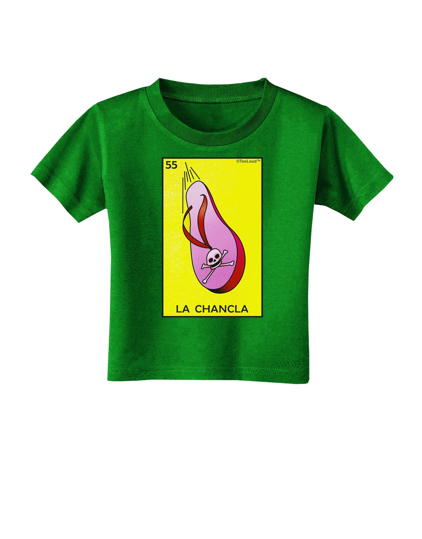 La Chancla Loteria Solid Toddler T-Shirt Dark by-Toddler T-Shirt-TooLoud-Clover-Green-2T-Davson Sales