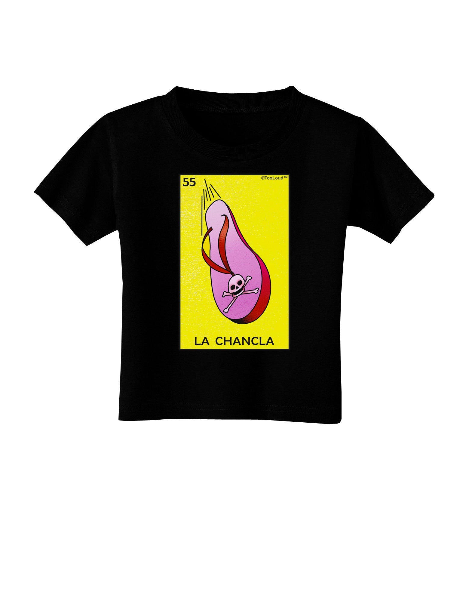 La Chancla Loteria Solid Toddler T-Shirt Dark by-Toddler T-Shirt-TooLoud-Black-2T-Davson Sales
