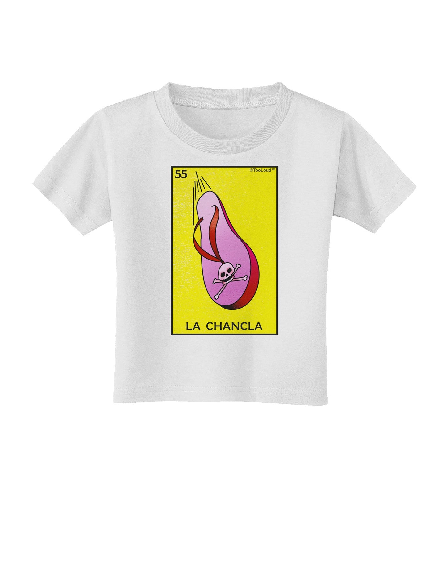La Chancla Loteria Solid Toddler T-Shirt-Toddler T-Shirt-TooLoud-White-2T-Davson Sales