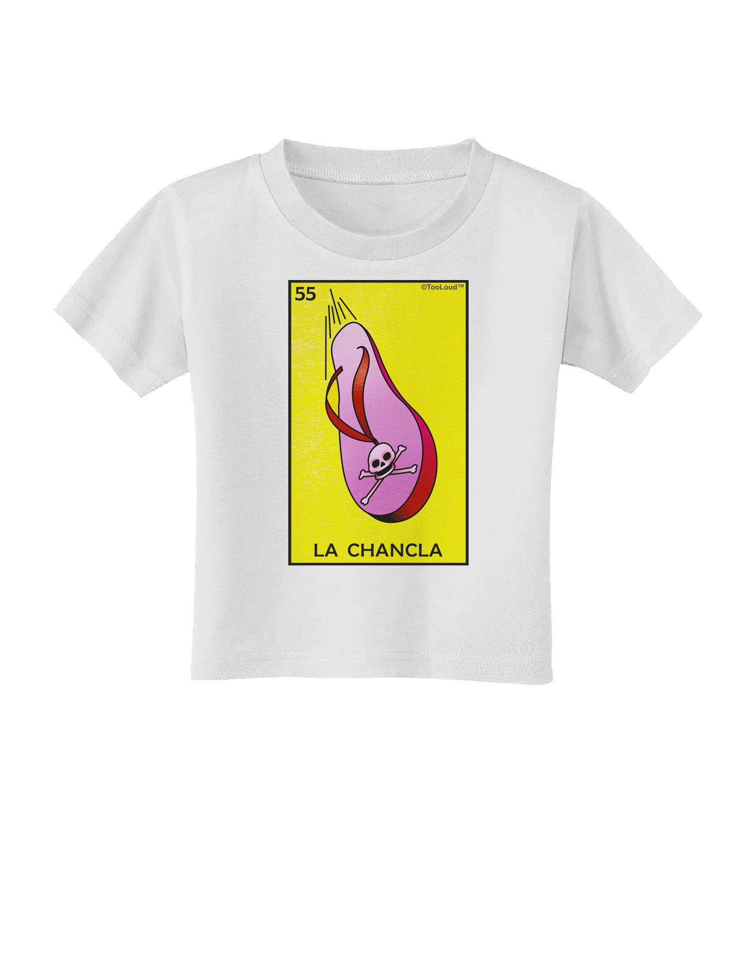 La Chancla Loteria Solid Toddler T-Shirt-Toddler T-Shirt-TooLoud-White-2T-Davson Sales