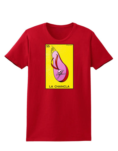 La Chancla Loteria Solid Womens Dark T-Shirt-TooLoud-Red-X-Small-Davson Sales